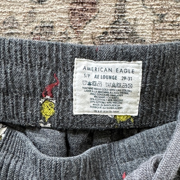 American Eagle Outfitters Gray Lounge Pants with Festive Accents - Picture 2 of 3
